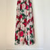 Calvin Klein Pink Floral V-Neck Pleated Chiffon Maxi Dress