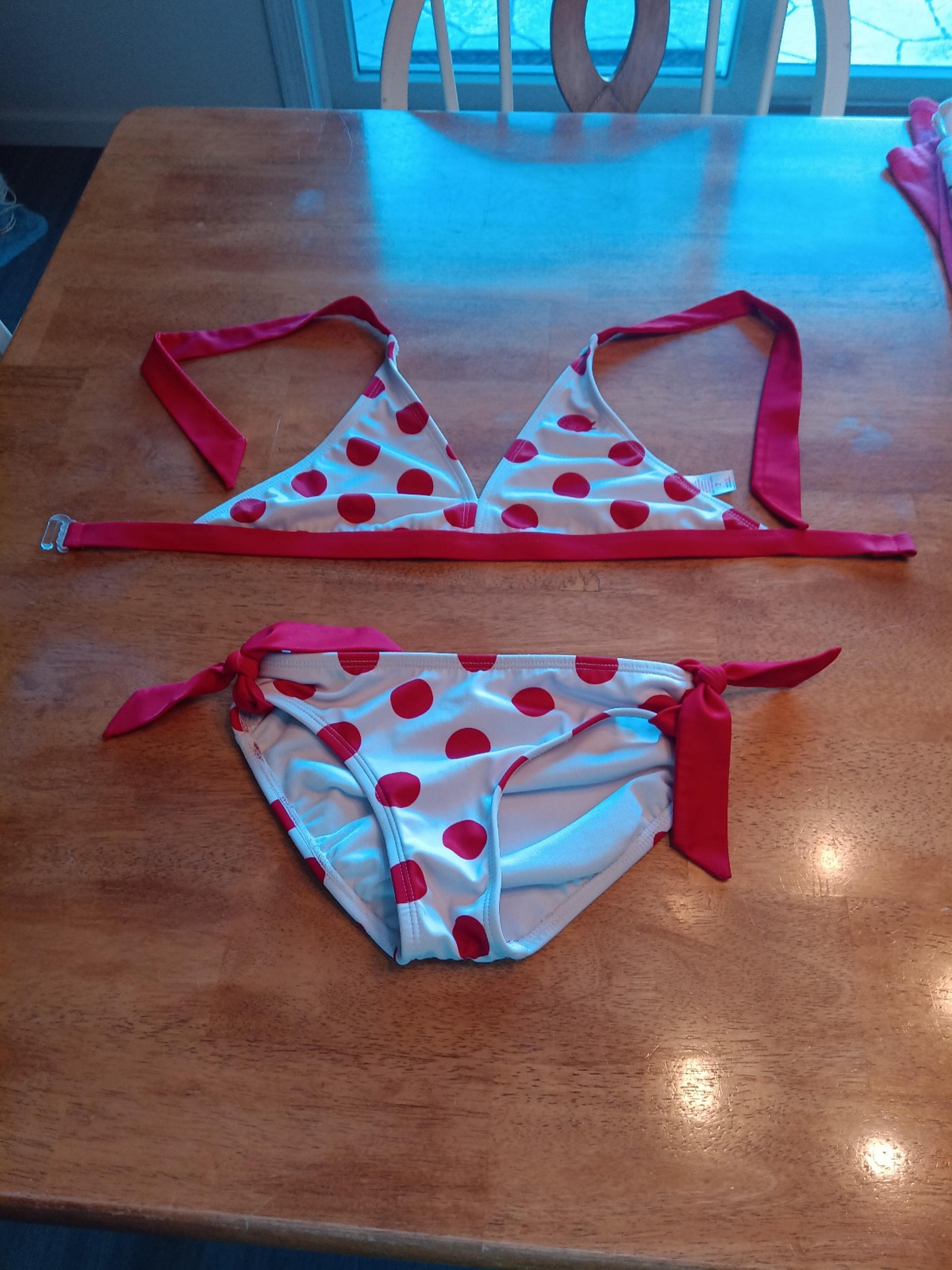 Justice girls 2 piece red swim suit