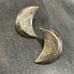 Vintage Sterling Crescent Moon Earrings