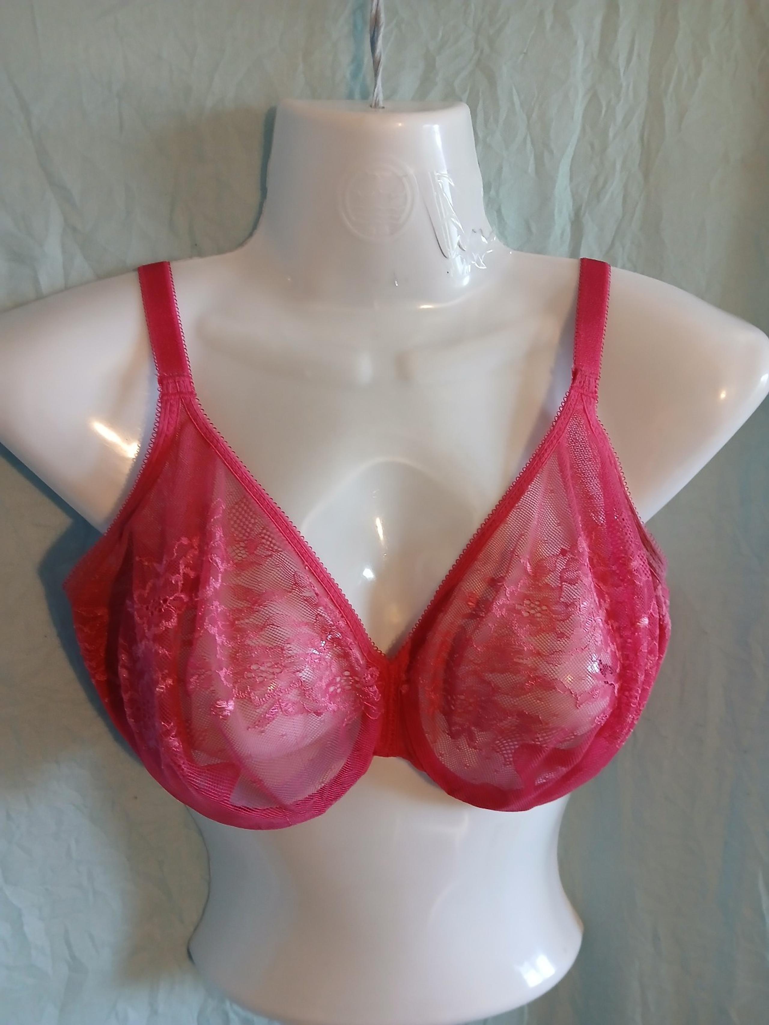 Gossard hot pink underwire lace bra 32G