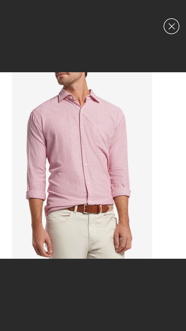 Peter Millar Striped Dress Shirt L My hu