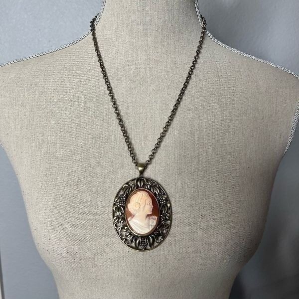 Amedeo Large Cameo Statement Pendant Necklace