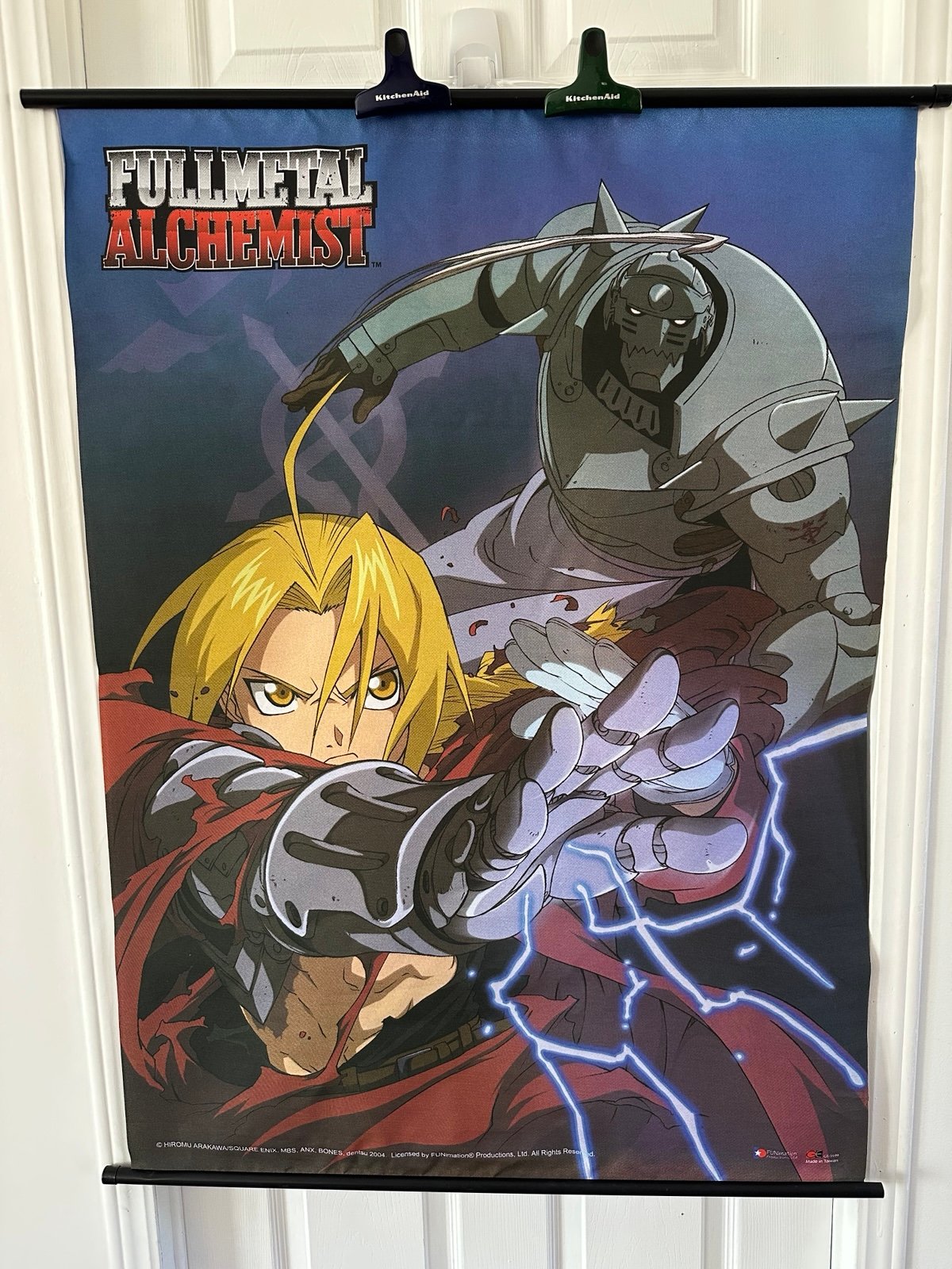 Vintage 2004 Fullmetal Alchemist Cloth Wall Scroll Poster