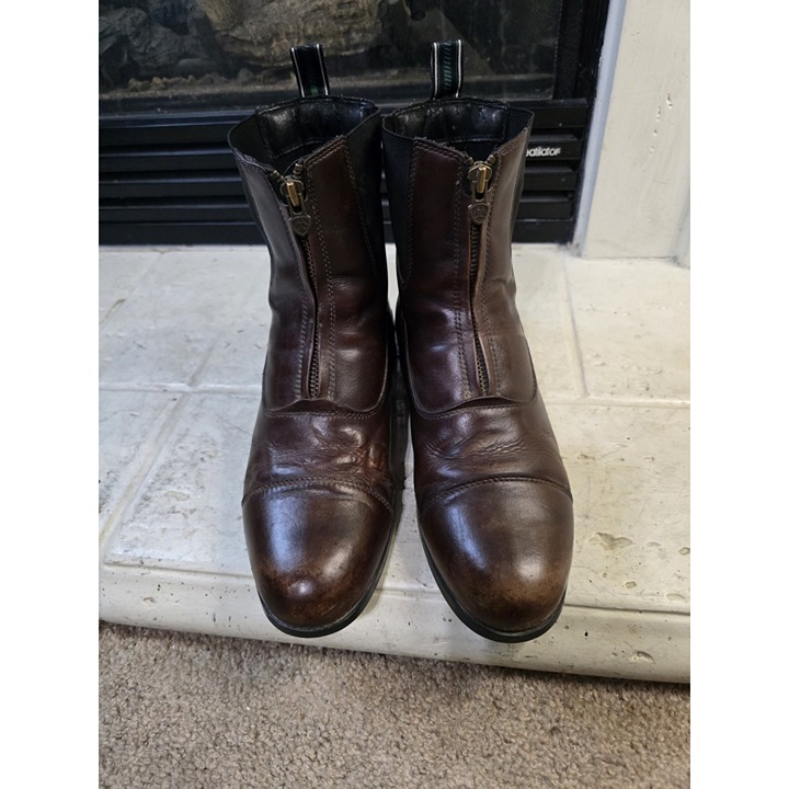 ARIAT Heritage IV FRONT Zip PADDOCK Leather BOOTS in Dark Brown MEN’S Size 11D