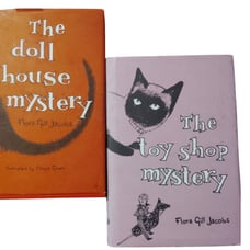 Rare set of signed copies both The Doll House Mystery,©'58+The Toy Shop Mystery