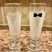 Bride and Groom Wedding Shot Glasses with Swarovski Crystals