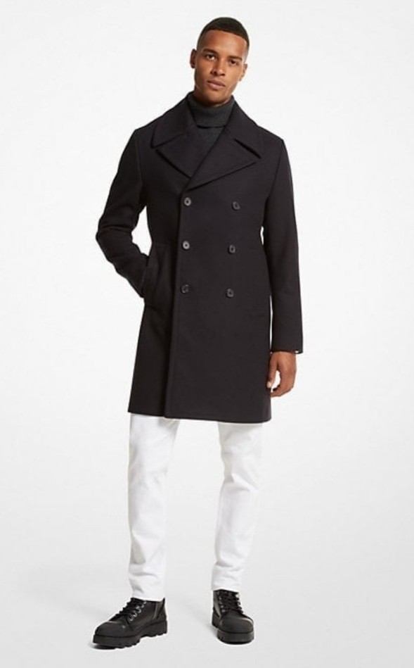 Michael Kors Double Breasted Black Coat
