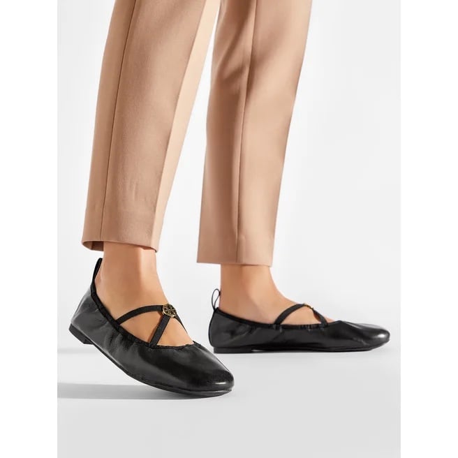 Tory Burch Soft Scrunch Ballet Leather Flats NEW