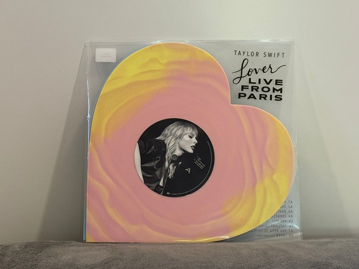 Taylor Swift 'Lover (Live From Paris)' Heart Shaped Vinyl SHIPS ASAP