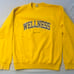 Sporty And Rich Yellow Crewneck Sweatshirt Wellness Spellout Men’s Small NWOT