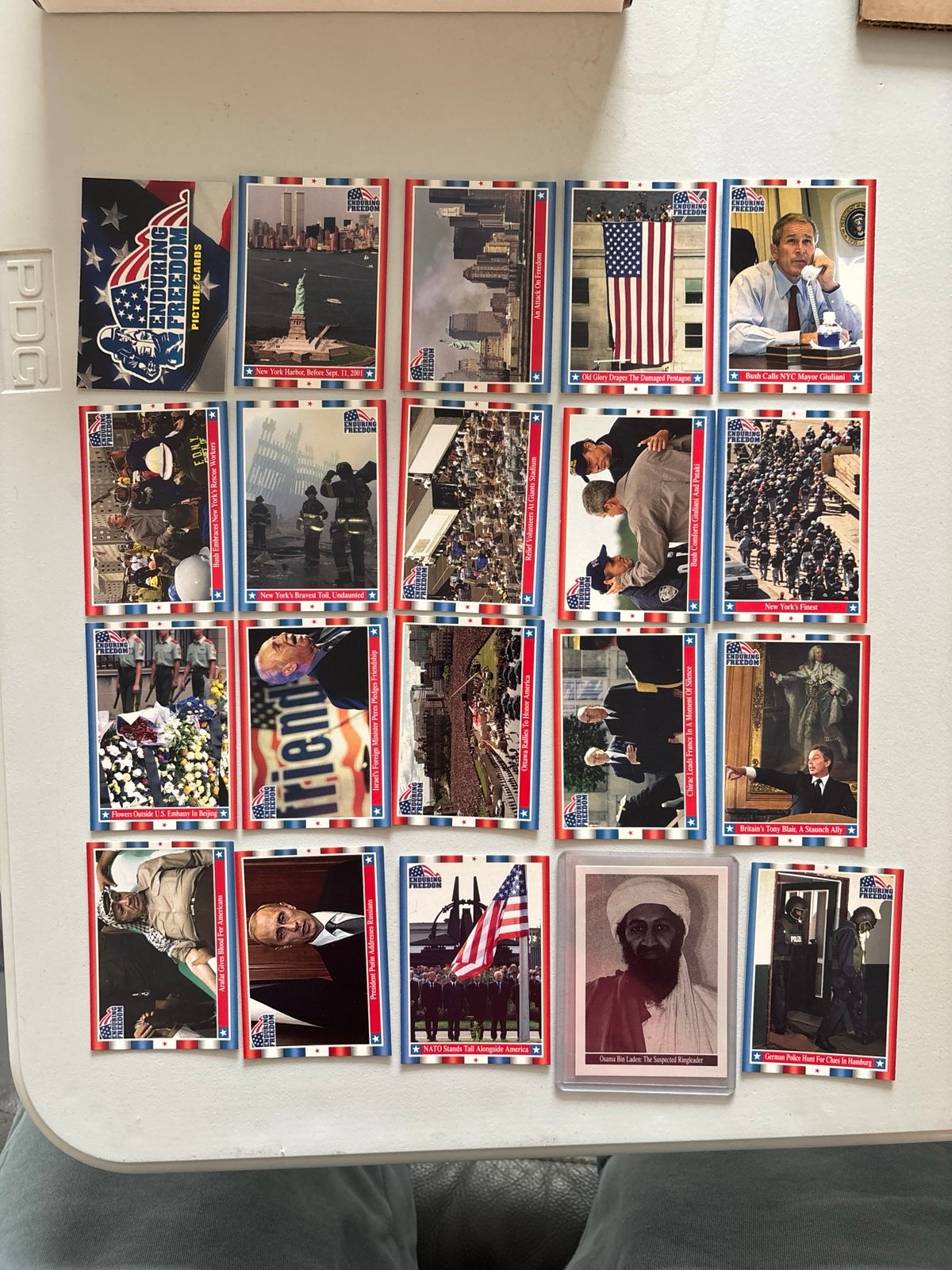 2001 Topps ENDURING FREEDOM TRADING CARDS COMPLETE 90 Cards+ 9 Stickers Sets