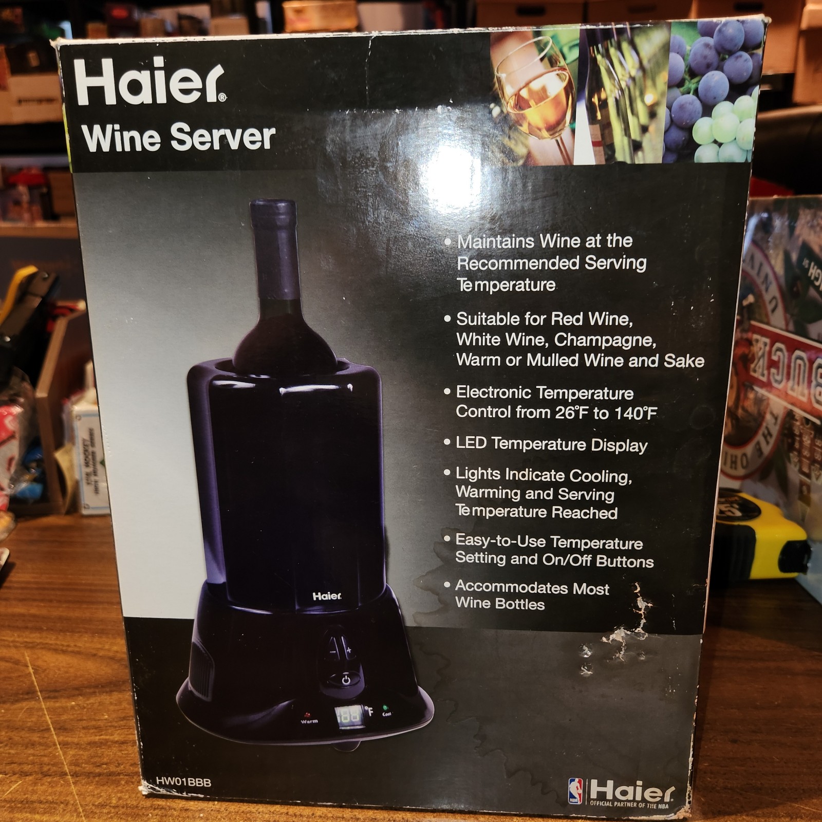 NEW Haier Table Top Wine Server / Cooler - Cool / Warm - Model HW01BBB.