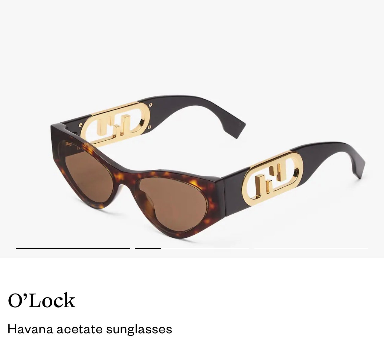 Fendi O’Lock Havana Acetate Sunglasses