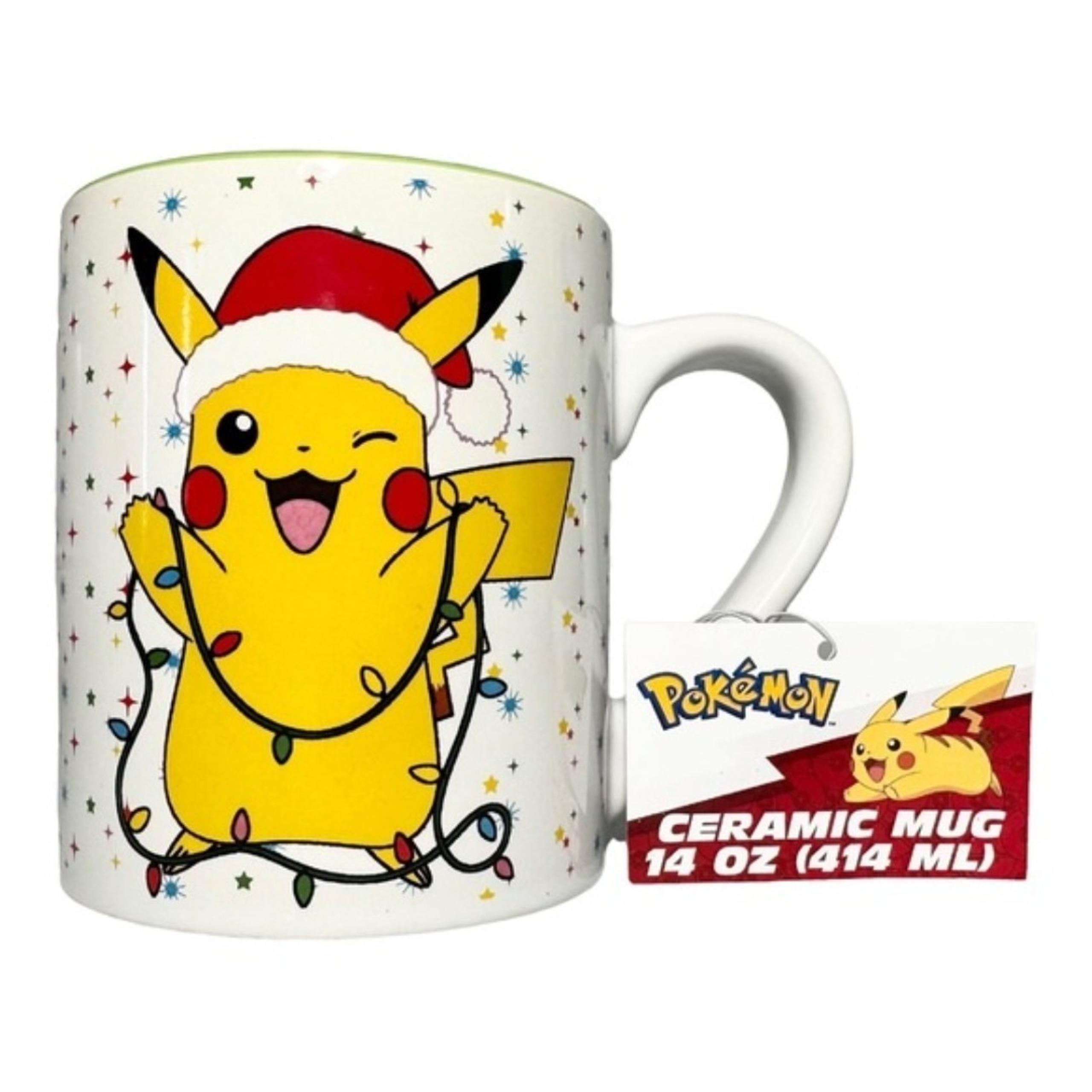 Pokémon Christmas Pikachu Mug Pokemon Go Santa Hat Coffee Cup 14 oz