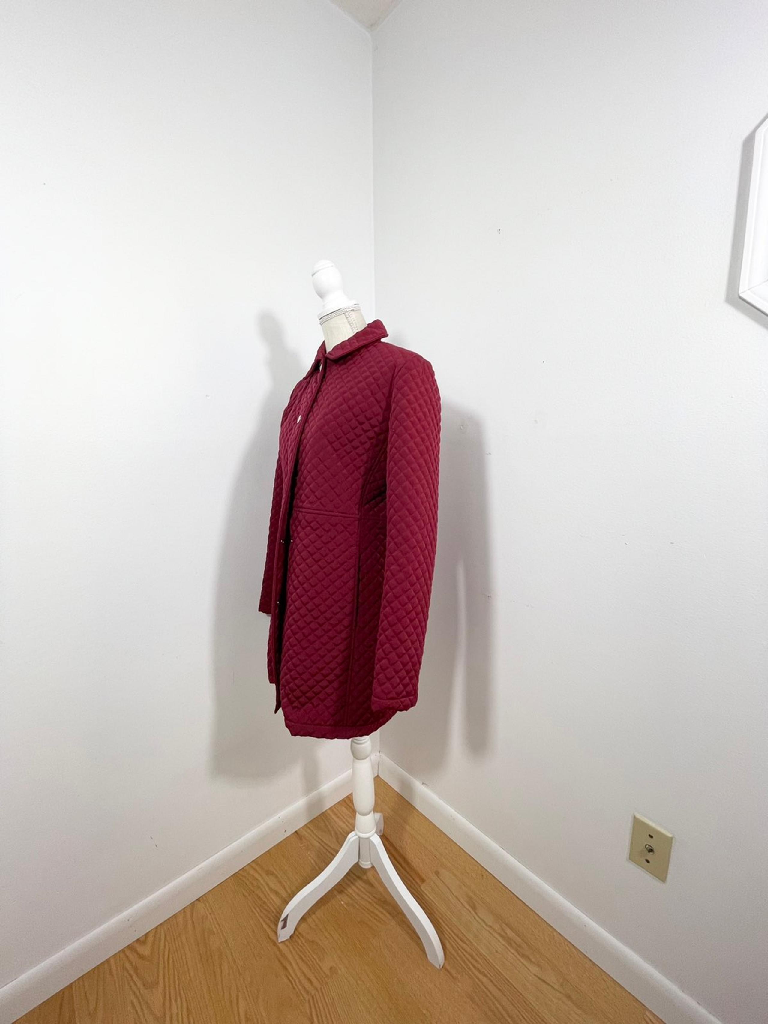 Burgundy white stag winter jacket
