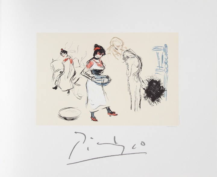 Etude de Personnages by Pablo Picasso, Marina Picasso Estate Lithograph Poster