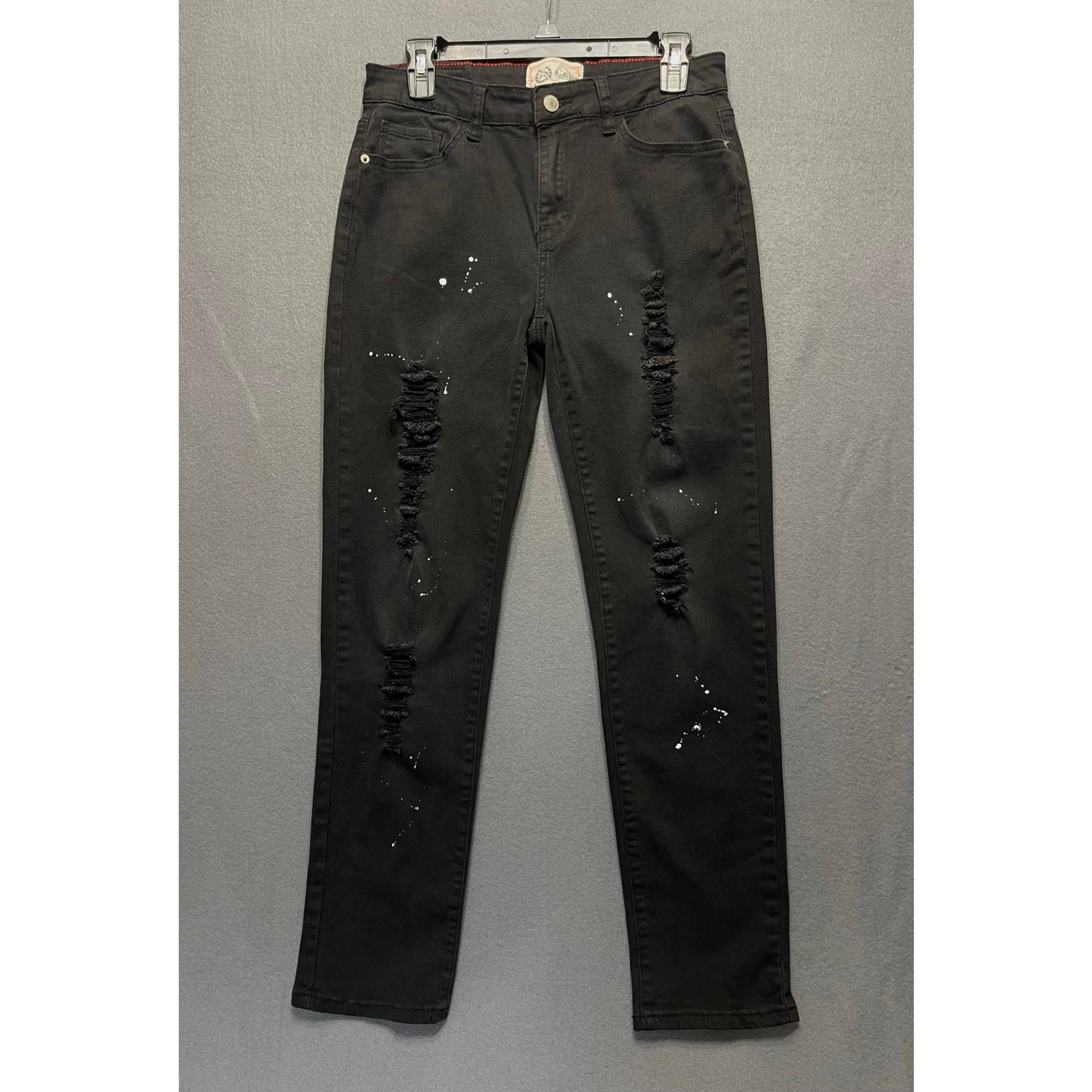 Jeans distressed women’s sz 10 edgy casual chic effortless - L&B