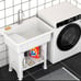 Freestanding Plastic Laundry Sink with Washboard, W31 x D22 x H31.5(Ks105)