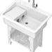 Freestanding Plastic Laundry Sink with Washboard, W31 x D22 x H31.5(Ks105)