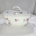 Antique A.K. Carlsbad Austria Tureen & Lid with Purple Flowers 1800s