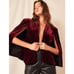 Free People Ever After Velvet Cape Wine (OS)