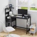 Computer Desk Home Office Desk Writing Table Study Workstation with Shelf
