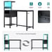 Computer Desk Home Office Desk Writing Table Study Workstation with Shelf