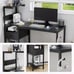 Computer Desk Home Office Desk Writing Table Study Workstation with Shelf