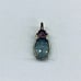 10k Yellow Gold Oval Cut Mystic Blue Topaz & Diamond Solitaire Pendant Charm 7Ct