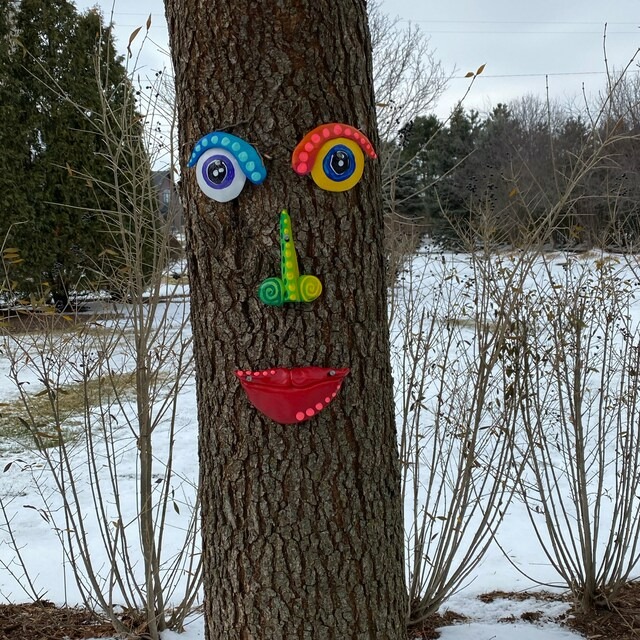 Tree Decoration， Garden Art Outdoor Decor， Yard Art ,Fence decor