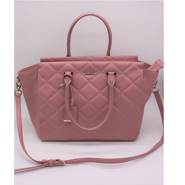 Kate Spade New York Emerson Place Hayden Quilted Tote Bag Pink Purse MSRP 525