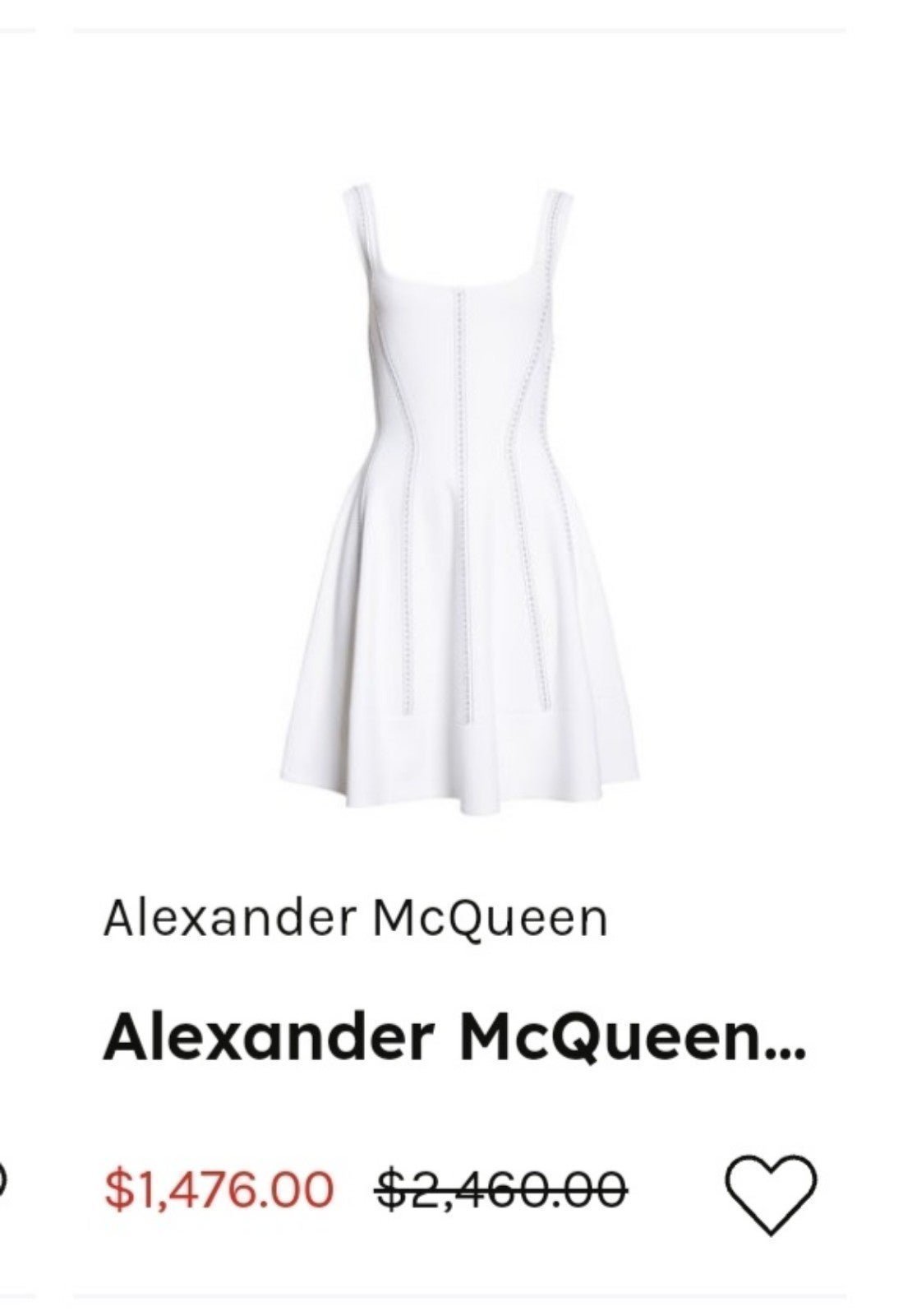 ALEXANDER MCQUEEN Jacq Stitch Detail Mini Dress