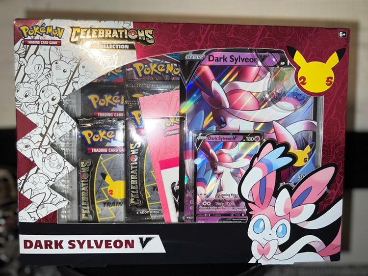 Pokemon Celebrations Collection Dark Sylveon V Box 25th Anniversary Sealed