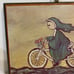 Vintage Flavia Weedn Art Print of Nun On Wood 1970s