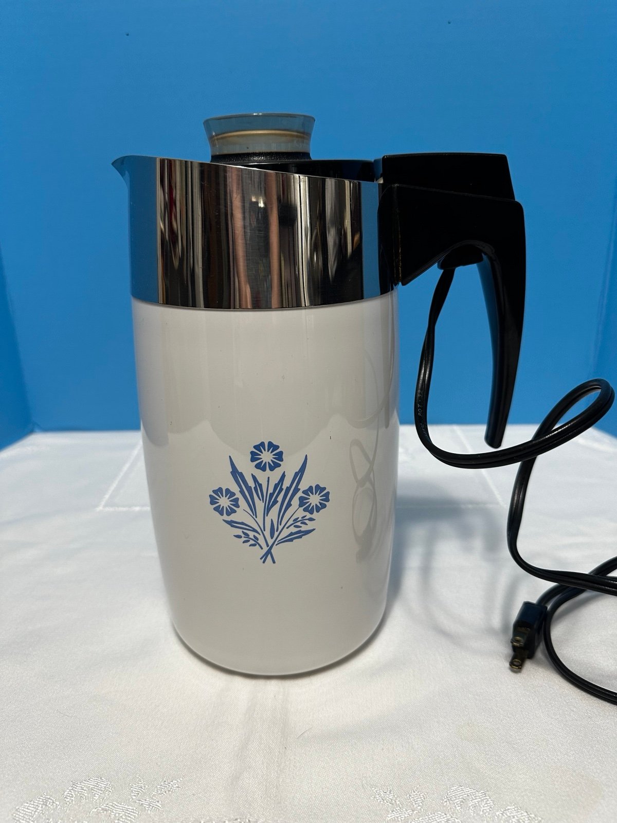 Corning Ware Blue Cornflower Percolator E 1210
