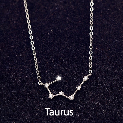 NEW 925 Silver Zodiac Taurus Necklace