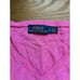 Polo Ralph Lauren Womens Medium Lighweight Cotton Oversized V Neck Sweater Pink