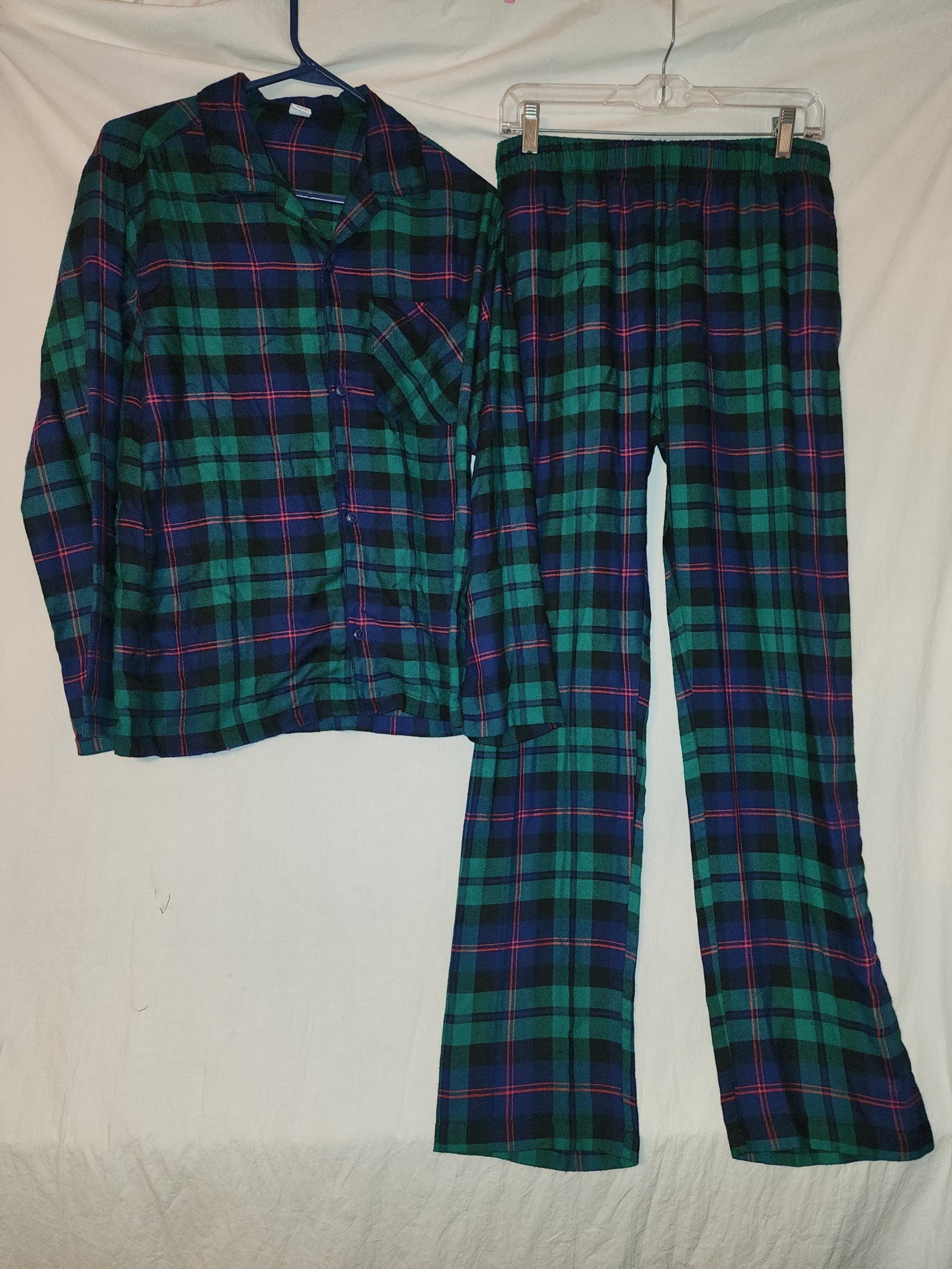 Old navy Womens size xxl 18 green plaid pajama Set