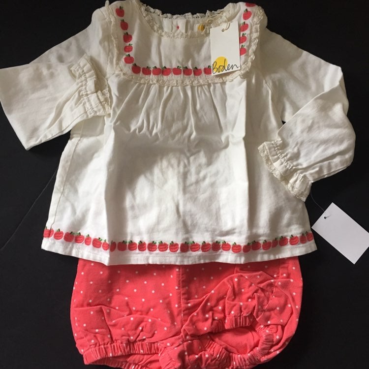 Mini Boden Apple Outfit
