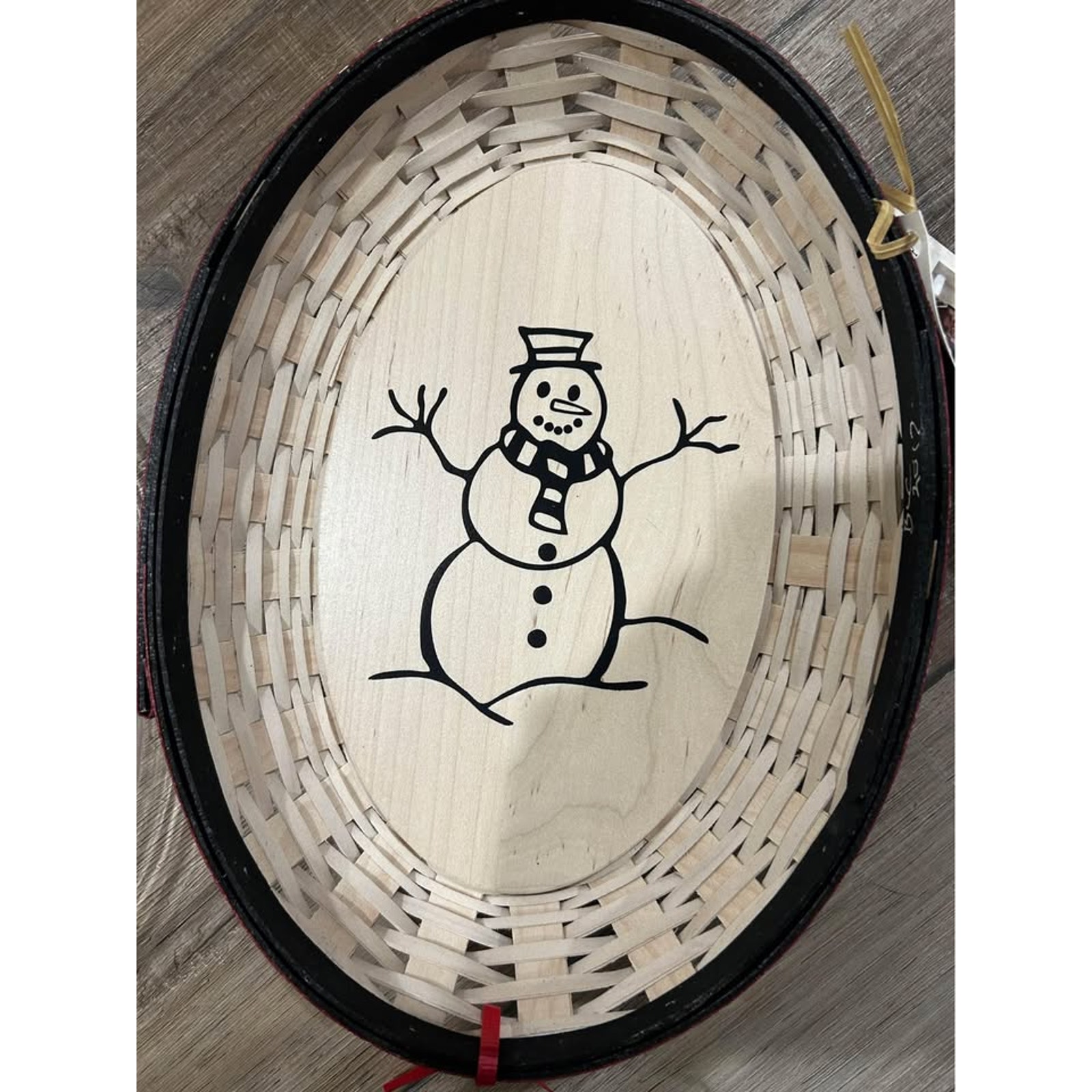 Longaberger Top Hat Snowman basket Tray & Protector NEW with tags RARE HTF 2017