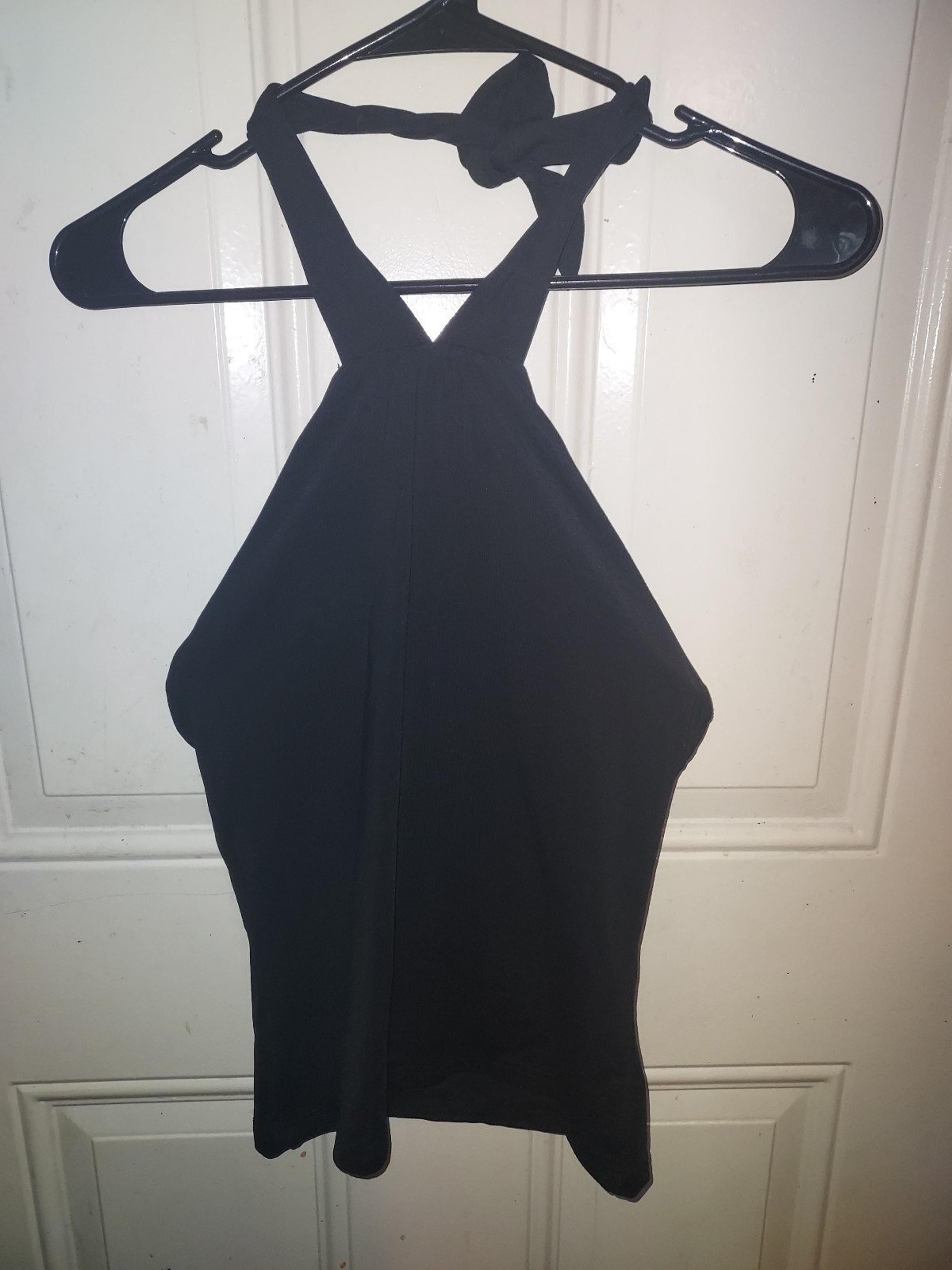 Express womens black halter top size M