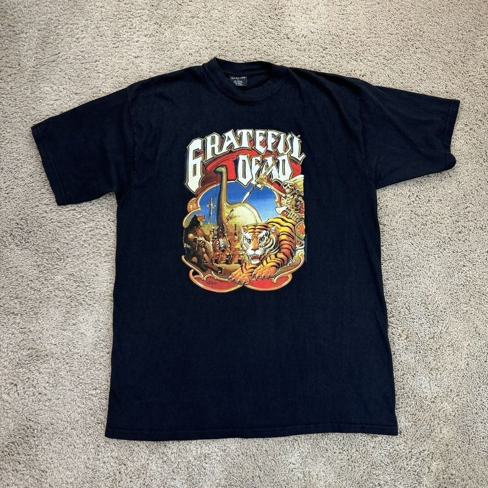 Grateful Dead Shirt T Shirt Vintage 1996 Without A Net Rick Griffin Art Tiger