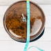 VNT Georges Briard Ice Bucket Tortoise Marbled Vinyl Handle Barware