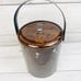 VNT Georges Briard Ice Bucket Tortoise Marbled Vinyl Handle Barware