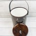VNT Georges Briard Ice Bucket Tortoise Marbled Vinyl Handle Barware