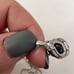 BBJ | 925 Sterling Silver & Onyx Halo Gemstone Pendant Necklace Chain Adjustable