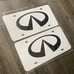 Infiniti white Brand New Front Vanity Metal Plate Frame Holder (2 Pack)