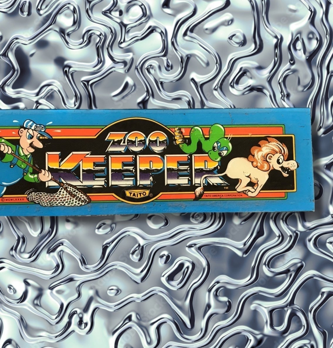 Taito Zoo Keeper Arcade Video Game Glass Marquee Sign Art Decor