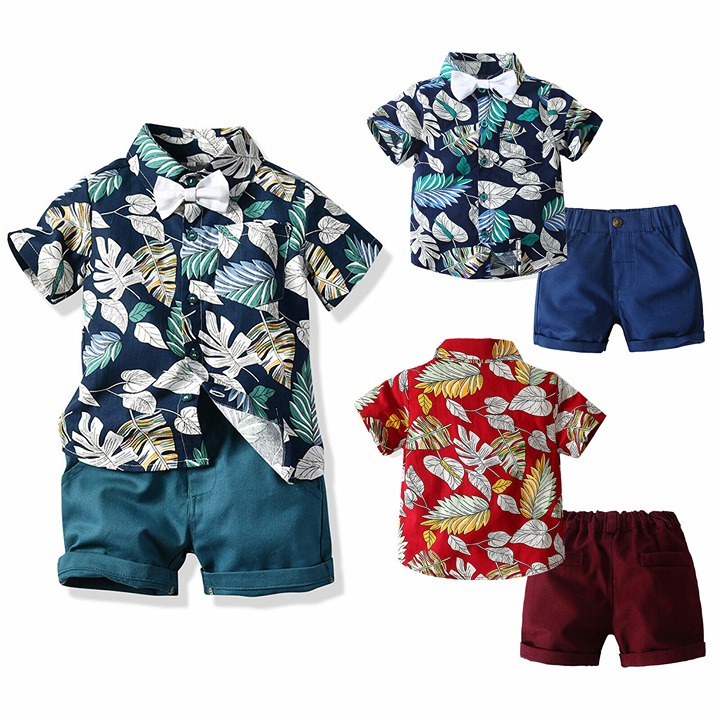 Kids Baby Boys Gentleman Outfit Bow Tie T-Shirt Shorts Set Summer Casual Clothes