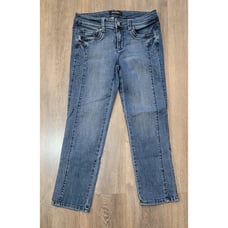 White House Black Market Blanc Slim Crop Blue Jeans Womens Size 4